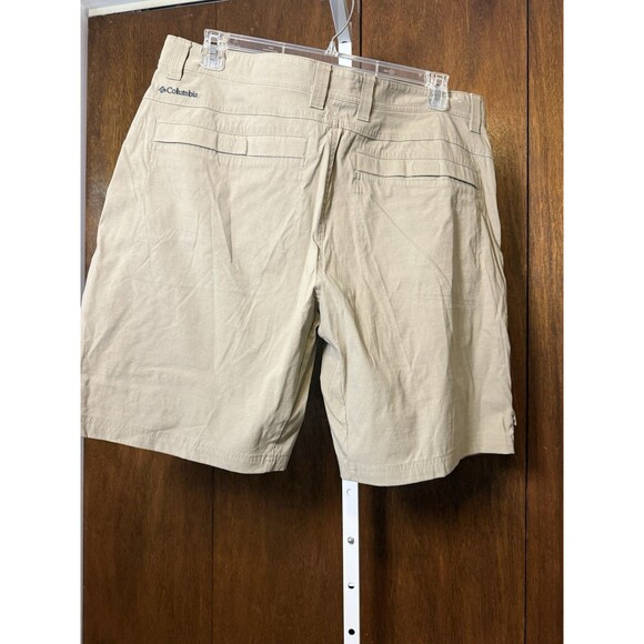 Columbia Omni Shield Advanced Repellency Shorts Mens Blue 42 X 10 Tan - Picture 2 of 6